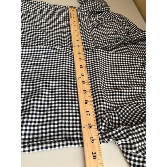 MNG Casual Mango black and white check top size 4 - Picture 6 of 11